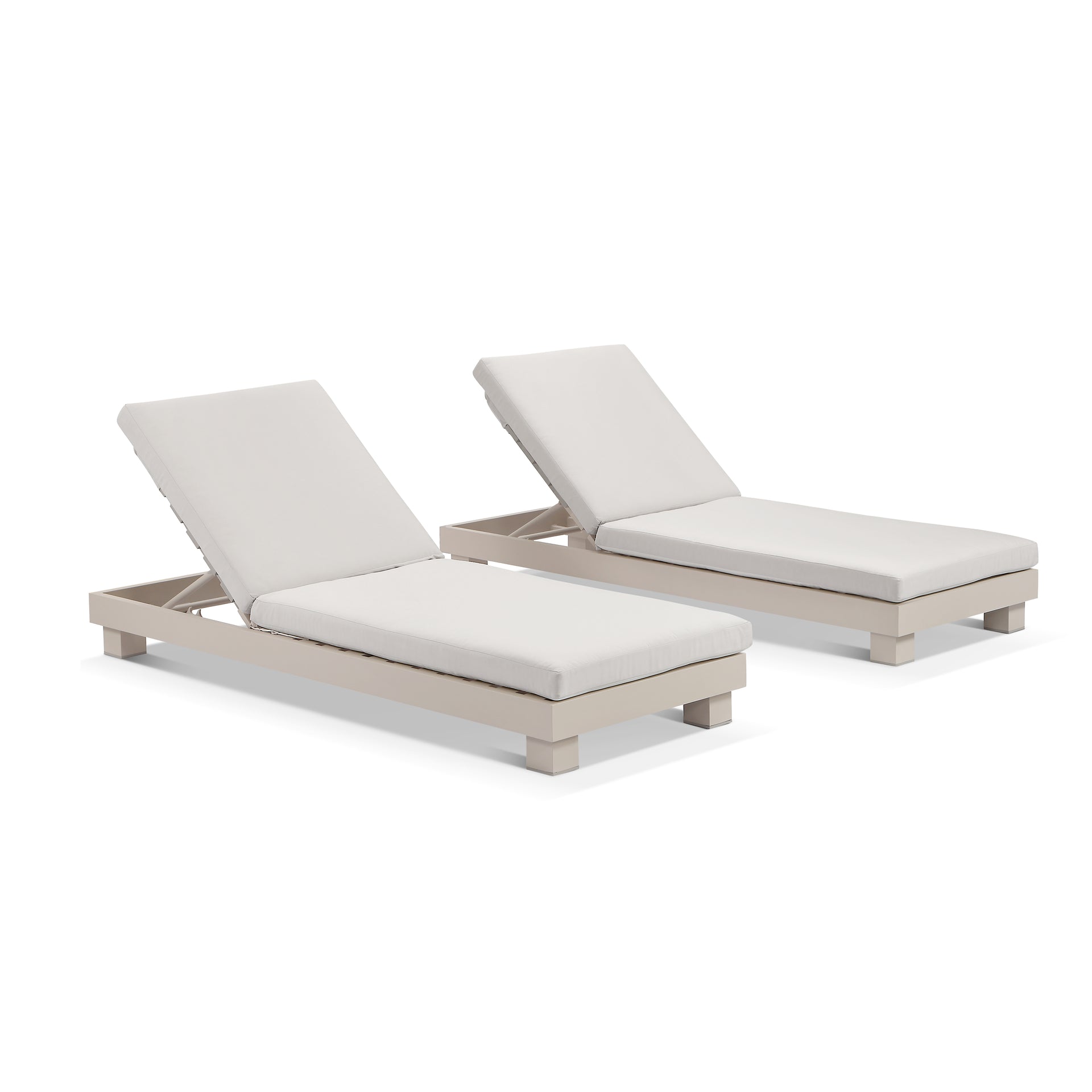 Santorini Aluminium Sun Lounge Set with Sunbrella Cushion