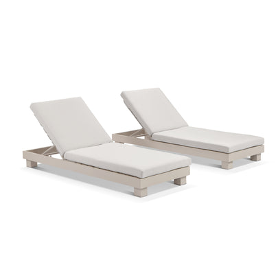 Santorini Aluminium Sun Lounge Set with Sunbrella Cushion