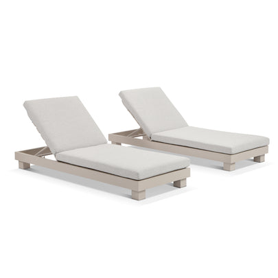 Santorini Outdoor Aluminium Pool Sun Lounge Set