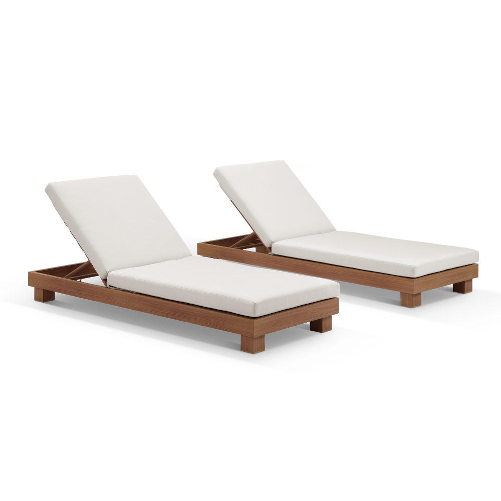 Santorini Outdoor Aluminium Pool Sun Lounge Set