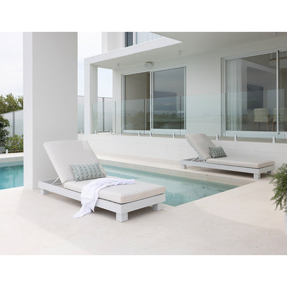 Santorini Aluminium Sun Lounge Set with Sunbrella Cushion