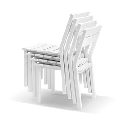Santorini Outdoor Aluminium Armless Stackable Dining Chair