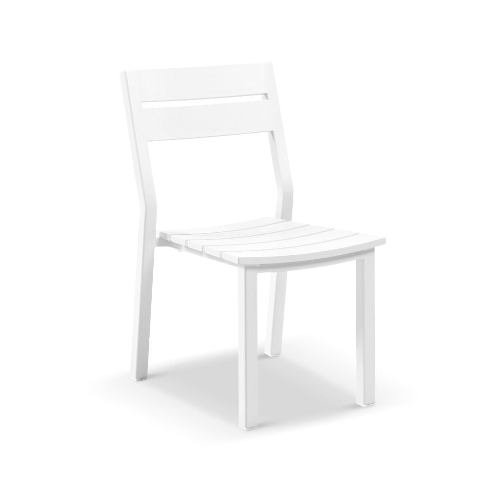 Santorini Outdoor Aluminium Armless Stackable Dining Chair