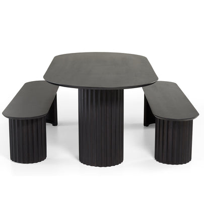 Scarborough Indoor 2.2m Timber Dining Setting with Benches