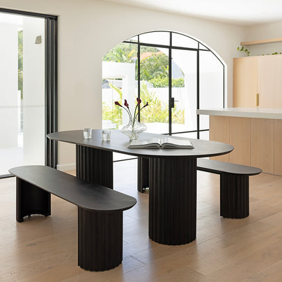 Scarborough Indoor 2.2m Timber Dining Setting with Benches