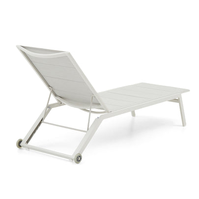 Seaford Outdoor Aluminium Sun Lounge on Wheels