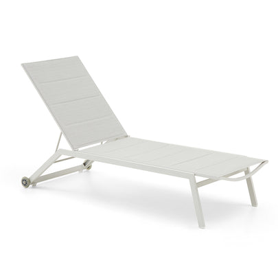 Seaford Outdoor Aluminium Sun Lounge on Wheels