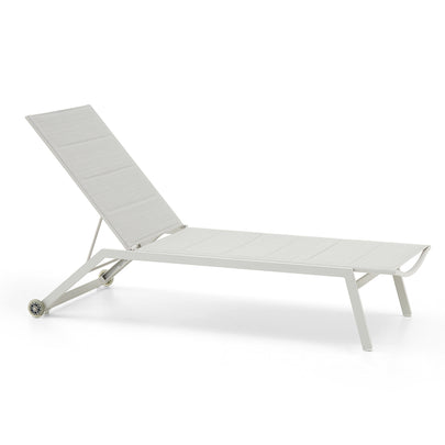 Seaford Outdoor Aluminium Sun Lounge on Wheels