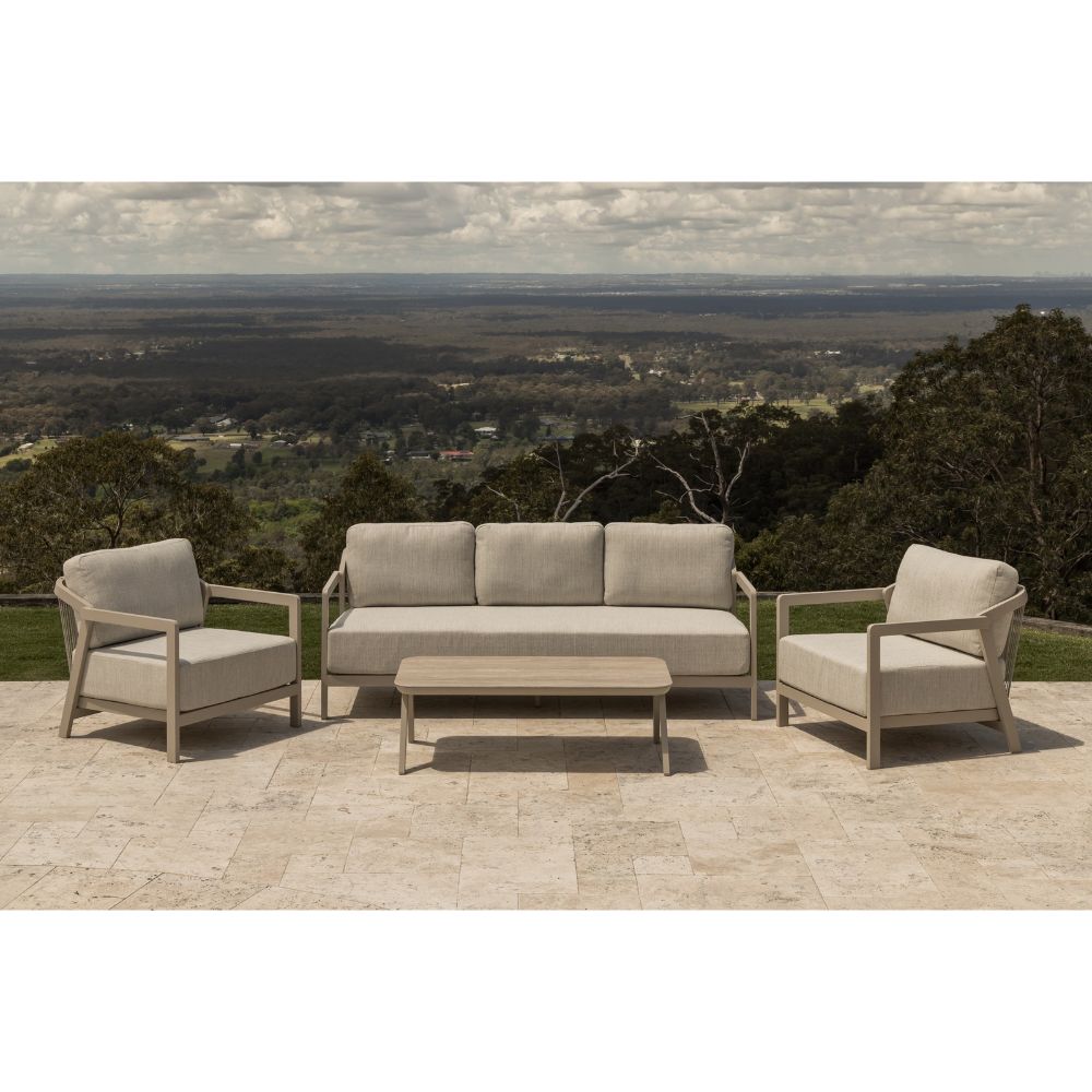 Serena Outdoor 3+1+1 Aluminium Lounge Set With Coffee Table