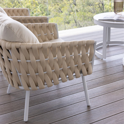 Lismore 3+2+1 Seater Outdoor Aluminium and Rope Lounge Set