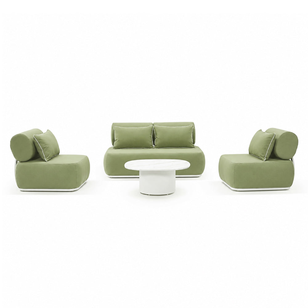 Norfolk 2+1+1 Outdoor Aluminium Lounge with Coffee Table Set