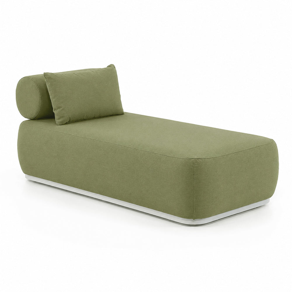 Norfolk Outdoor Aluminium Single Sun Lounge Set with Side Table