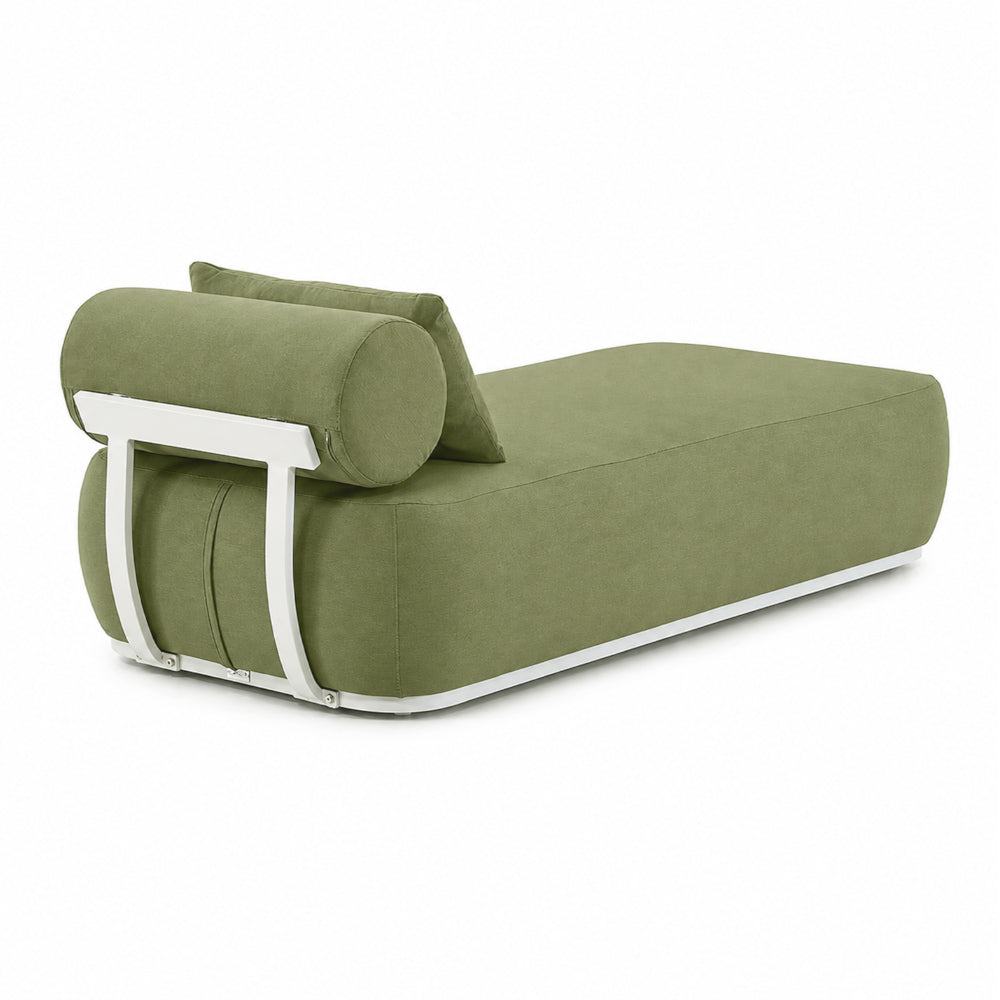 Norfolk Outdoor Aluminium Single Sun Lounge Set with Side Table