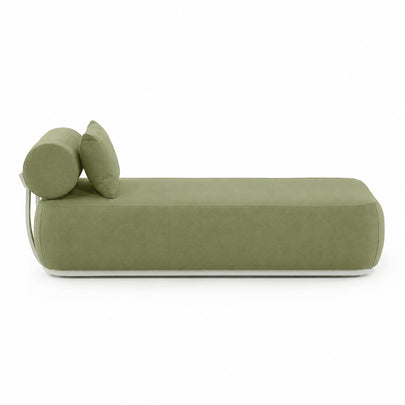 Norfolk Outdoor Aluminium Single Sun Lounge Set with Side Table
