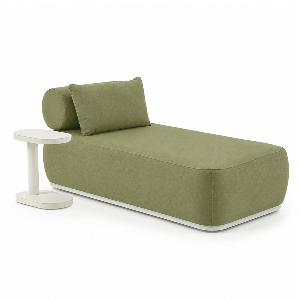 Norfolk Outdoor Aluminium Single Sun Lounge Set with Side Table