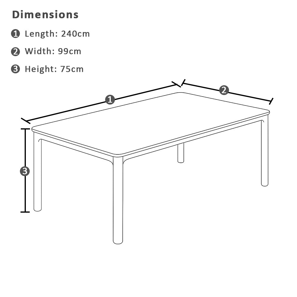 Sienna Outdoor Aluminium and Ceramic Dining Table with Rope Chairs Setting