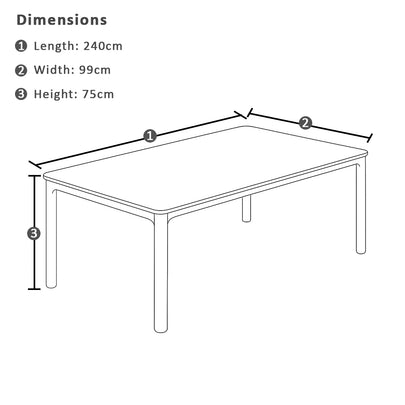 Sienna Outdoor Aluminium and Ceramic Dining Table with Rope Chairs Setting