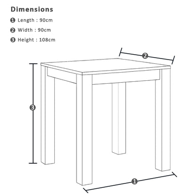 Santorini Outdoor Aluminium Square Bar Table with 4x Kansas Bar Stools