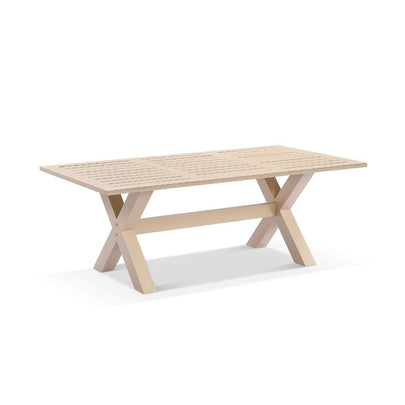 Tahitian 2.1m Aluminium Dining Table with 8 Hugo Dining Chairs