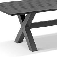 Tahitian 2.1m Outdoor Aluminium Dining Setting with Bench Seats