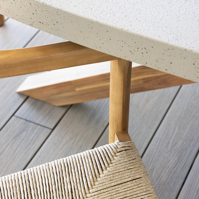 Tamarama Oval Outdoor Concrete Look Dining Table