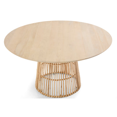Tamborine Indoor Mango wood 1.4m Round Dining Table