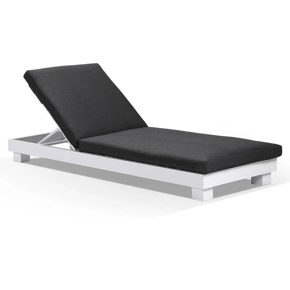 Santorini Grey 4 Seater Modular Aluminium Lounge Set with Side Cushions