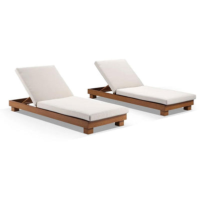 Santorini Aluminium Sun Lounge Set with Sunbrella Cushion