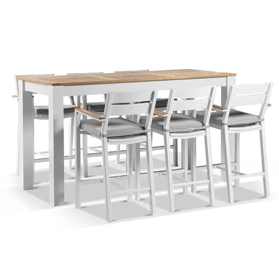 Balmoral 2m Bar Table with 6 Capri Bar stools