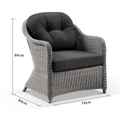 Plantation Outdoor Wicker Lounge Arm Chair