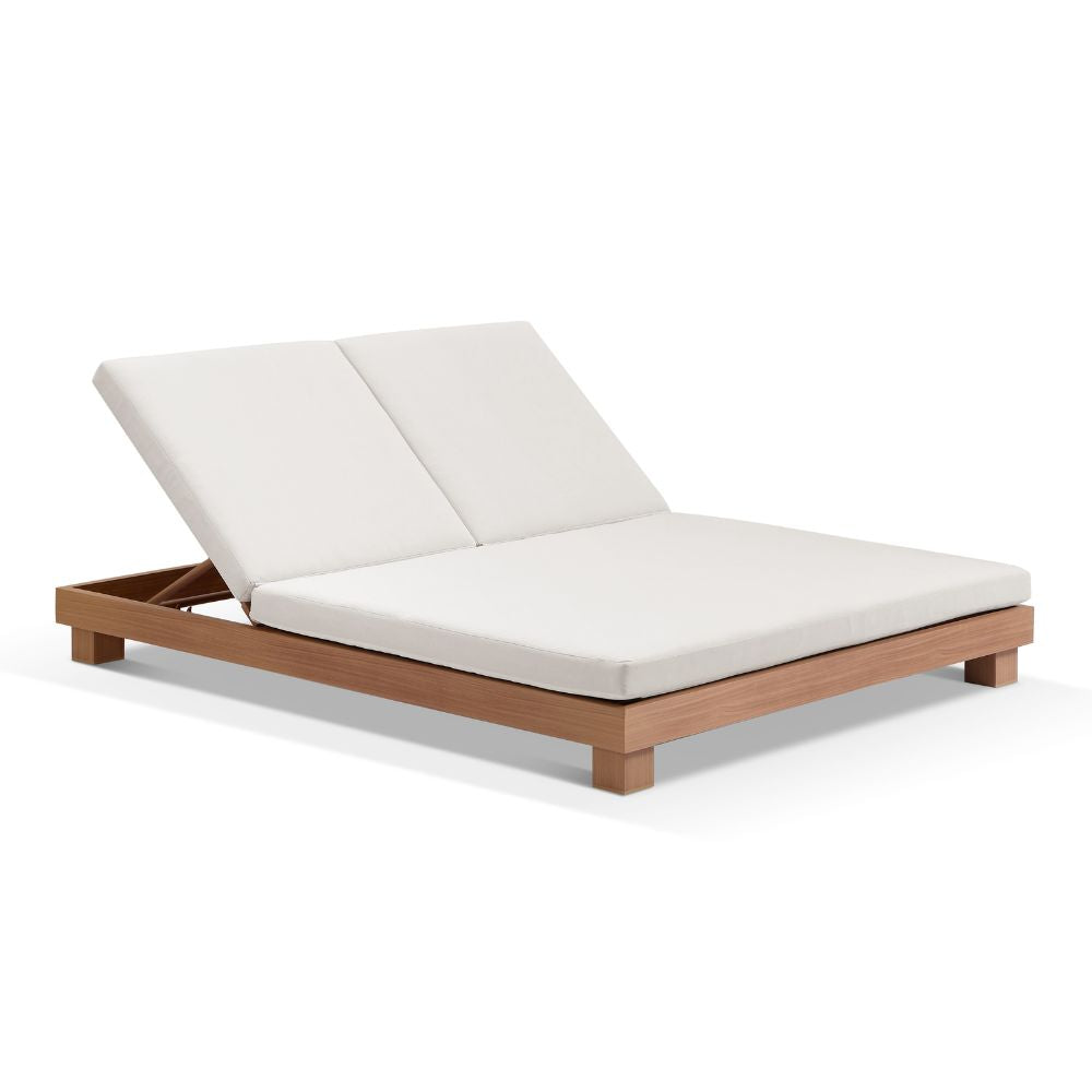 Santorini Aluminium Double Sun Lounge w/Santorini Side Table