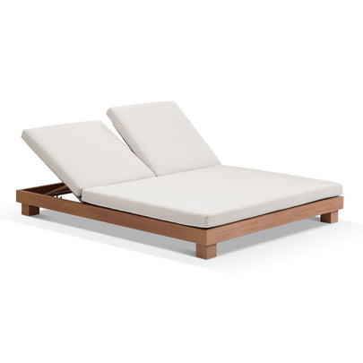 Santorini Aluminium Double Sun Lounge w/Santorini Side Table
