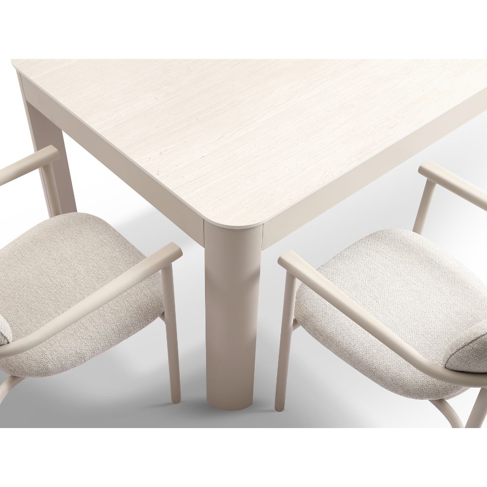 Malibu 2.65m Outdoor Aluminium and Ceramic Dining Table with 10 Aria Chairs