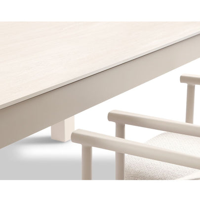 Malibu 2.65m Outdoor Aluminium and Ceramic Dining Table with 10 Aria Chairs