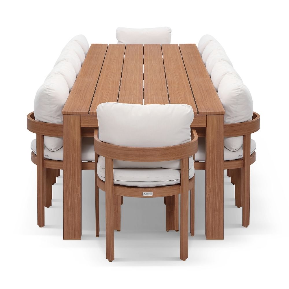 Entertainer 3.2m Outdoor Aluminium Dining Table with 12 Marlo Chairs