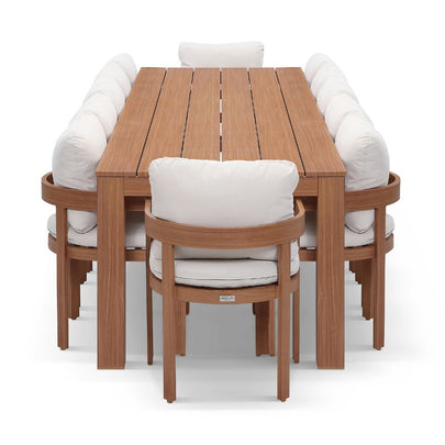 Entertainer 3.2m Outdoor Aluminium Dining Table with 12 Marlo Chairs