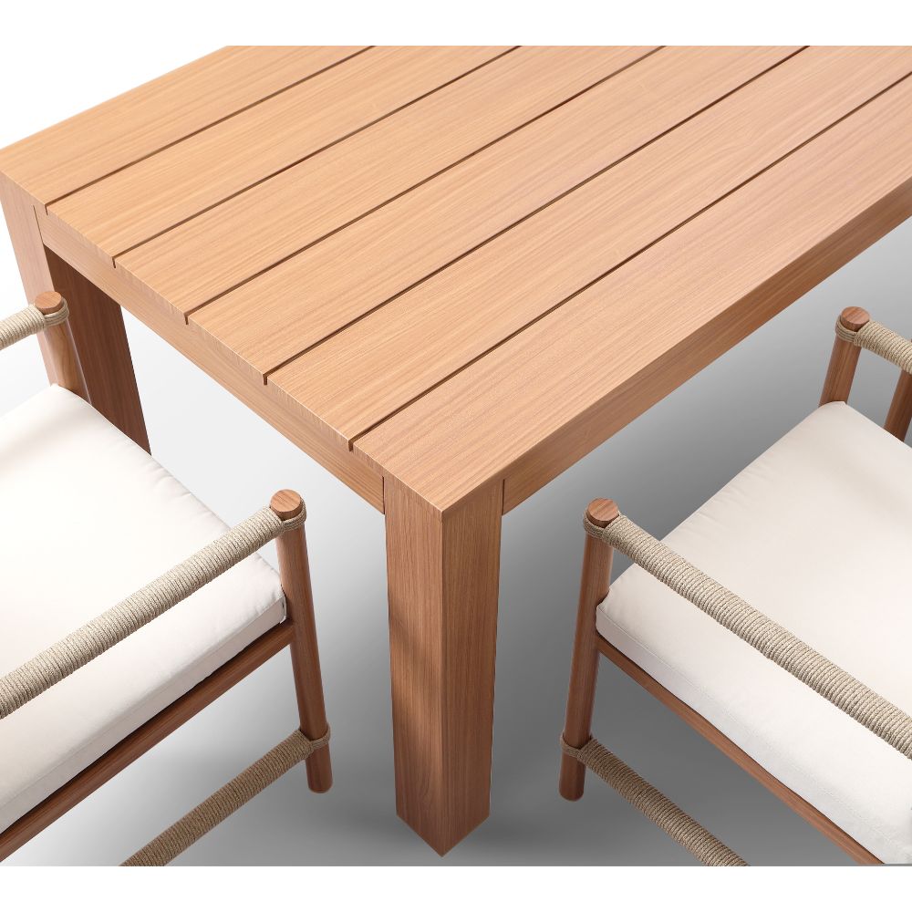 Entertainer 2.45m Outdoor Aluminium Dining Table with 8 Avery Rope Chairs