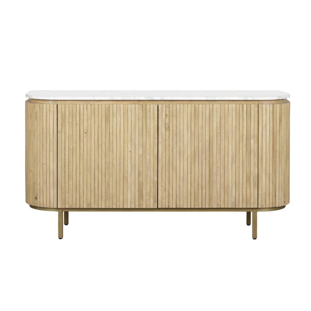 Chelsea Indoor Buffet Sideboard with Marble Top