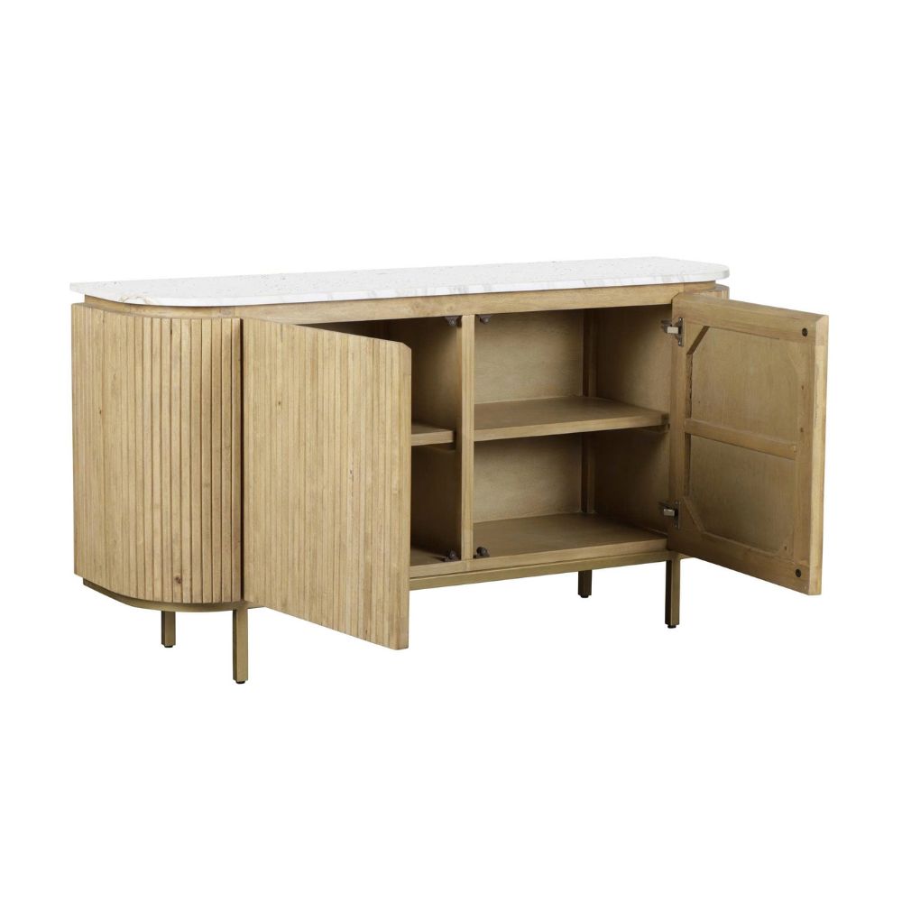 Chelsea Indoor Buffet Sideboard with Marble Top