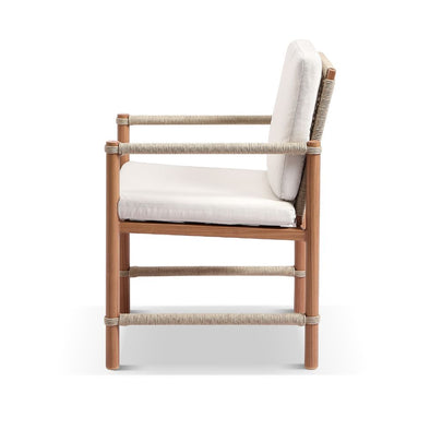 Avery Outdoor Aluminium and Rope Dining Chair