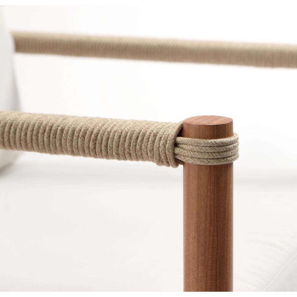Avery Outdoor Aluminium and Rope Dining Chair