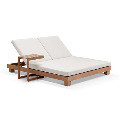 Santorini Aluminium Double Sun Lounge w/Santorini Side Table