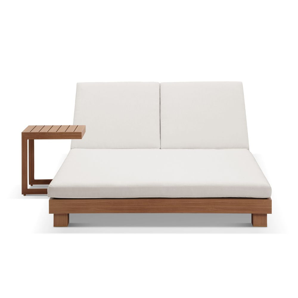 Santorini Aluminium Double Sun Lounge w/Santorini Side Table