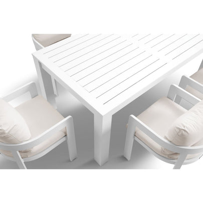 Santorini 2.5m Outdoor Aluminium Dining Setting With 8x Marlo Chairs