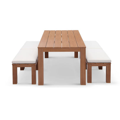 Entertainer 2.45cm Outdoor Aluminium Dining Table with Benches