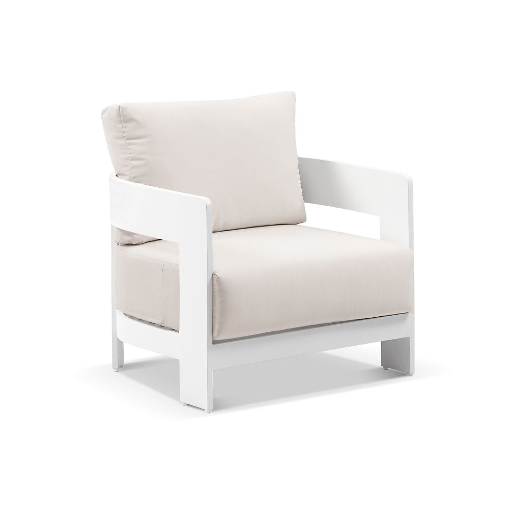 Marlo 1 Seater Outdoor Aluminium Lounge Arm Chair