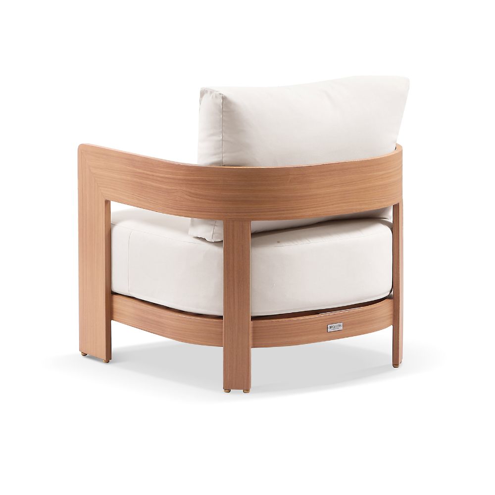 Marlo 3+1+1 Outdoor Aluminium Lounge With Coffee Table set in Cedar Look