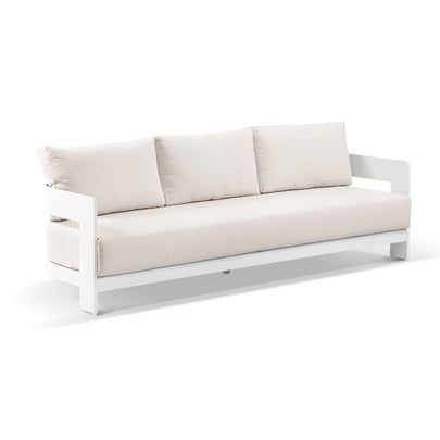Marlo 3+1+1 Outdoor Aluminium Lounge With Coffee Table Set in White