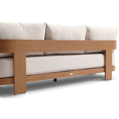 Marlo 3+1+1 Outdoor Aluminium Lounge With Coffee Table set in Cedar Look