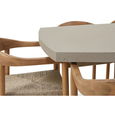Waverley 2.6m Indoor Outdoor Concrete Look Dining Set With 8 Kotara Chairs